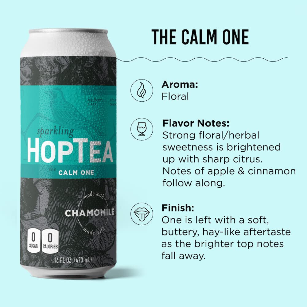 Sparkling Hoptea - the Calm One (12Pk - 16Oz Cans)- Craft Brewed NA Beer Alterna