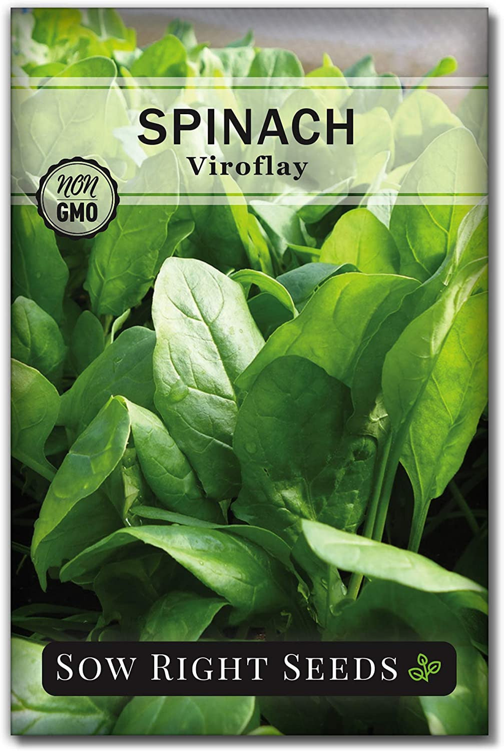 - Viroflay Spinach Seed for Planting - Non-Gmo Heirloom Packet with Instructions