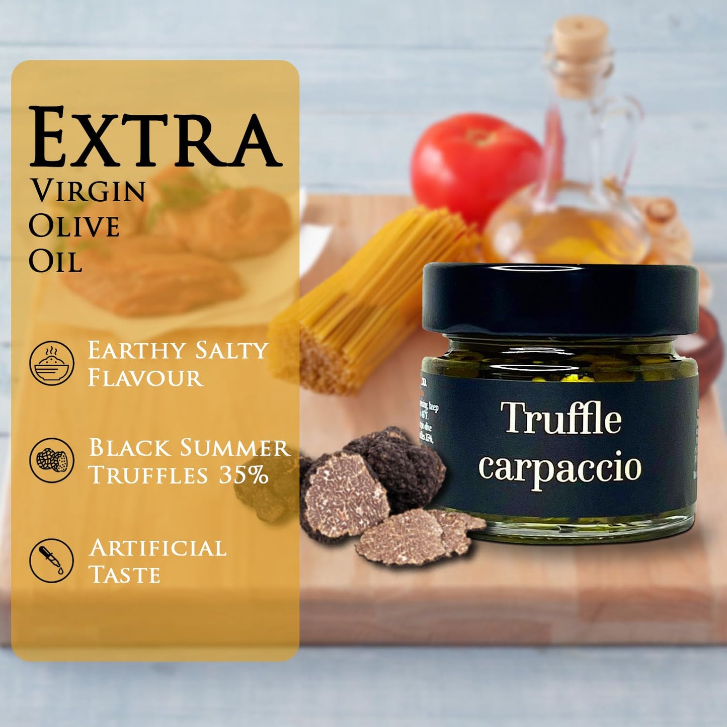 Luca’S Truffles 100% Italian Black Summer Truffle Carpaccio (500G) – Fresh Black