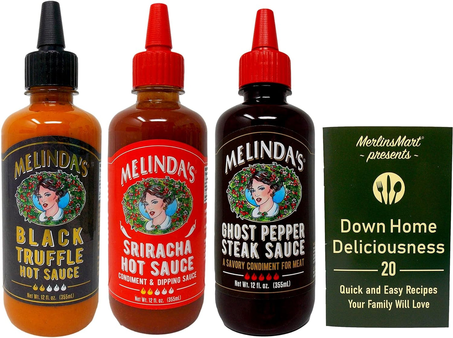 Melinda'S Hot Sauce Condiment 3 Flavor Variety Pack - (1) Each: Black Truffle, S