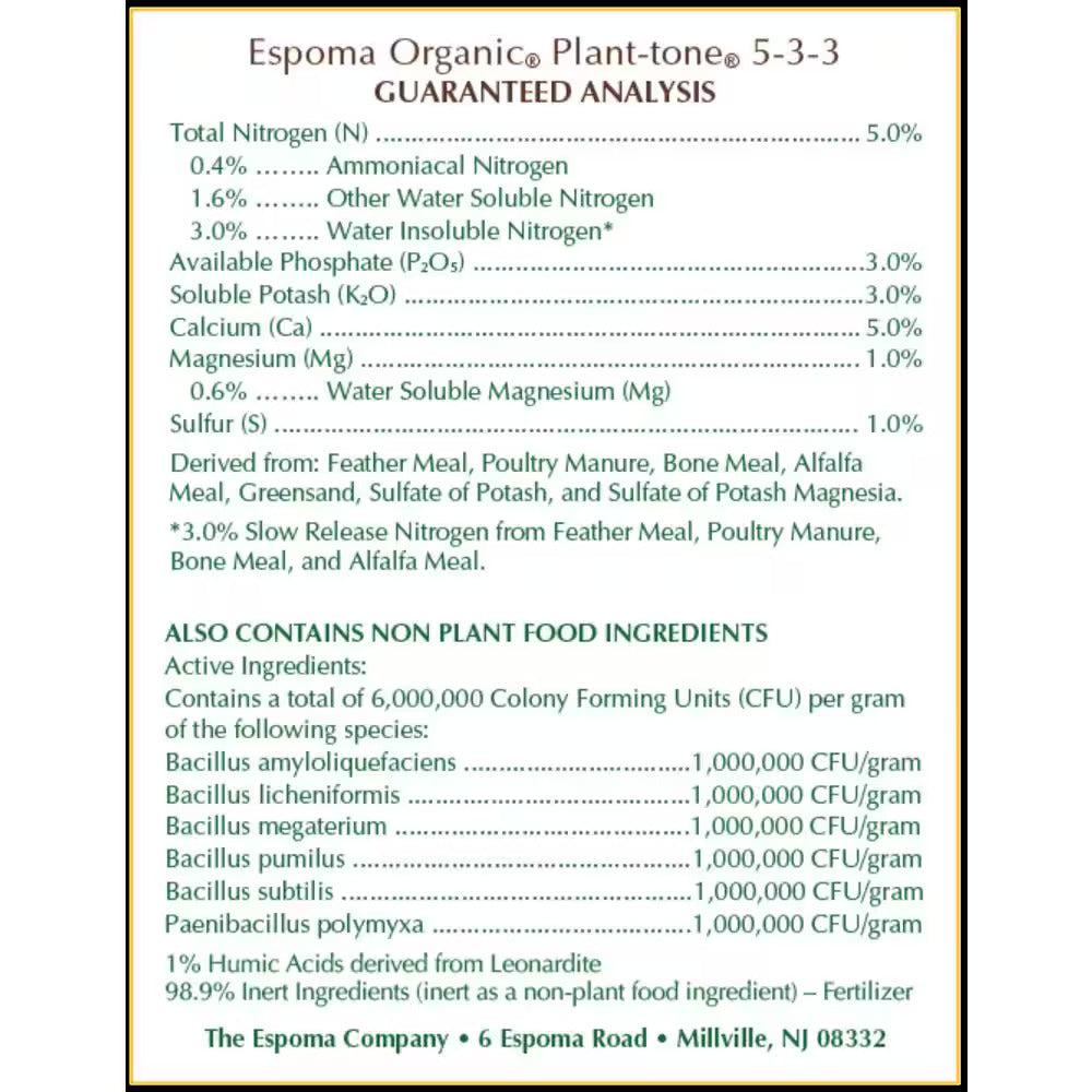 Plant Tone 8 Lb. Organic All Purpose Plant Food 5-3-3