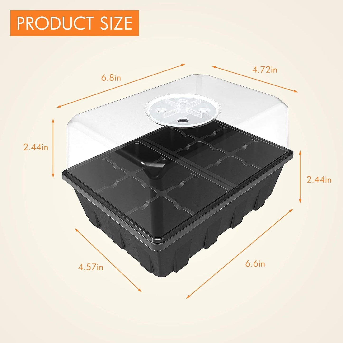 3 Pack Seed Starter Tray Germination Kit, Seed Starter Kit with Adjustable Humid