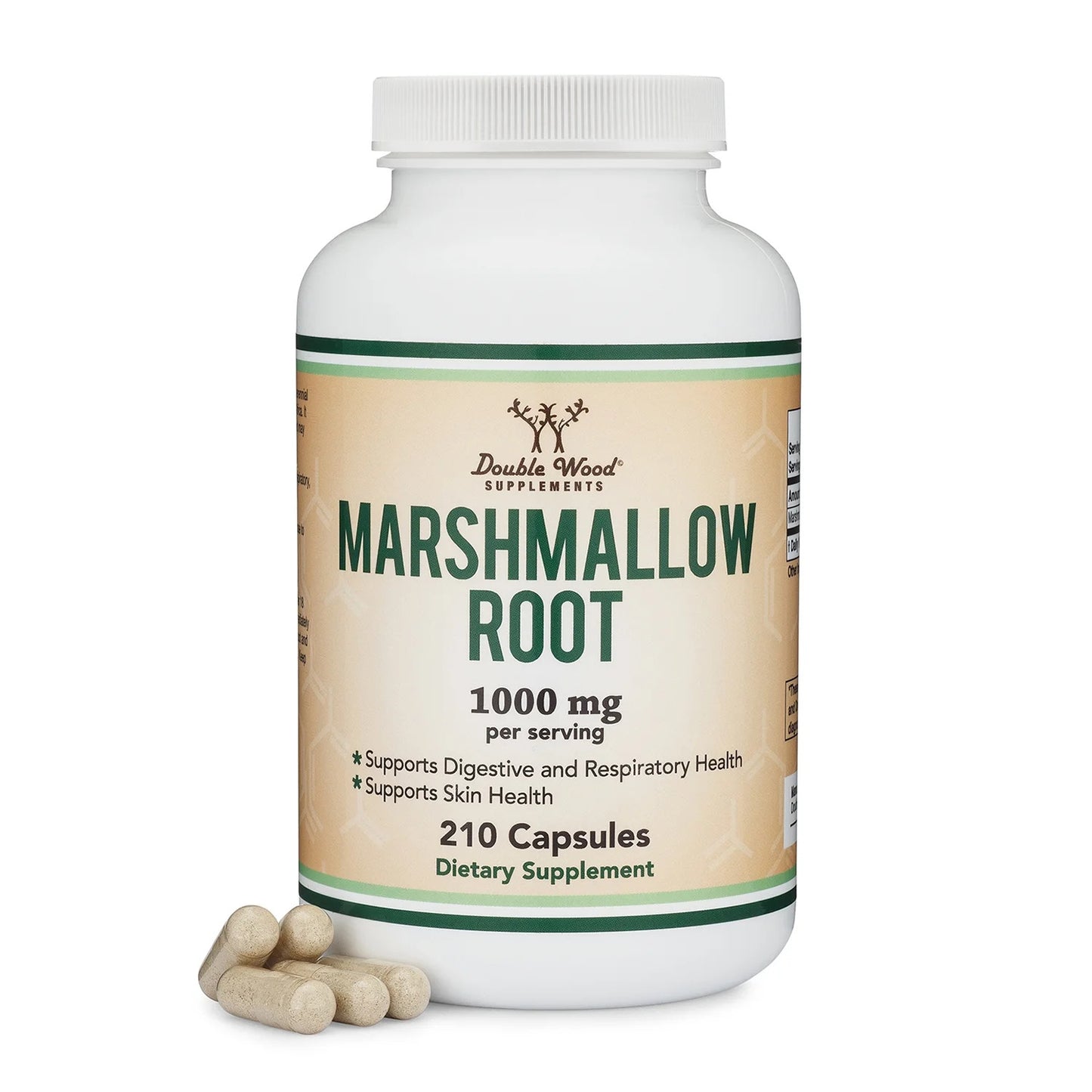 Marshmallow Root Capsules (210 Count, 1,000Mg per Serving) High in Mucilage to S