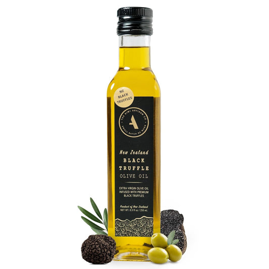 Black Truffle Oil, Infused Olive Oil, Gourmet Cooking Oil, Real Truffle Shavings