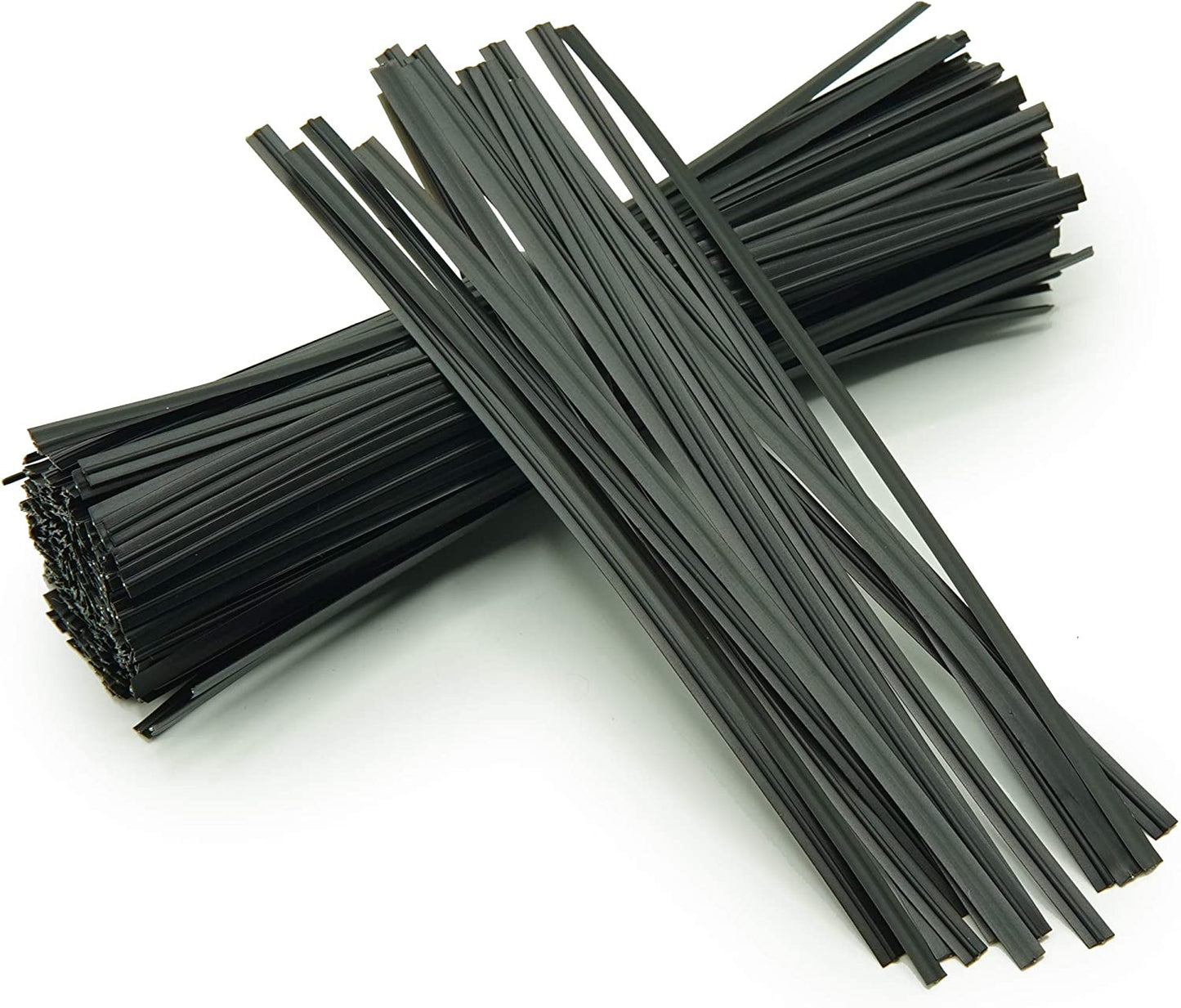 5 Inches Twist Ties Pack of 100 - Premium Quality Reusable Black Plastic Coated