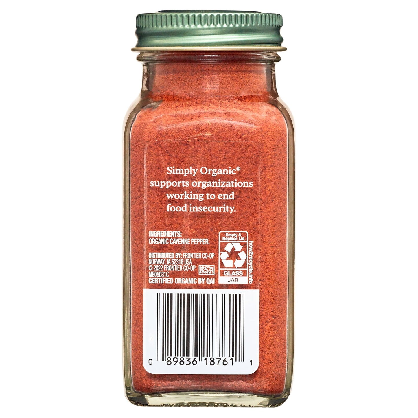 , Organic Cayenne Pepper, GMO Free, 2.89 Oz Bottle