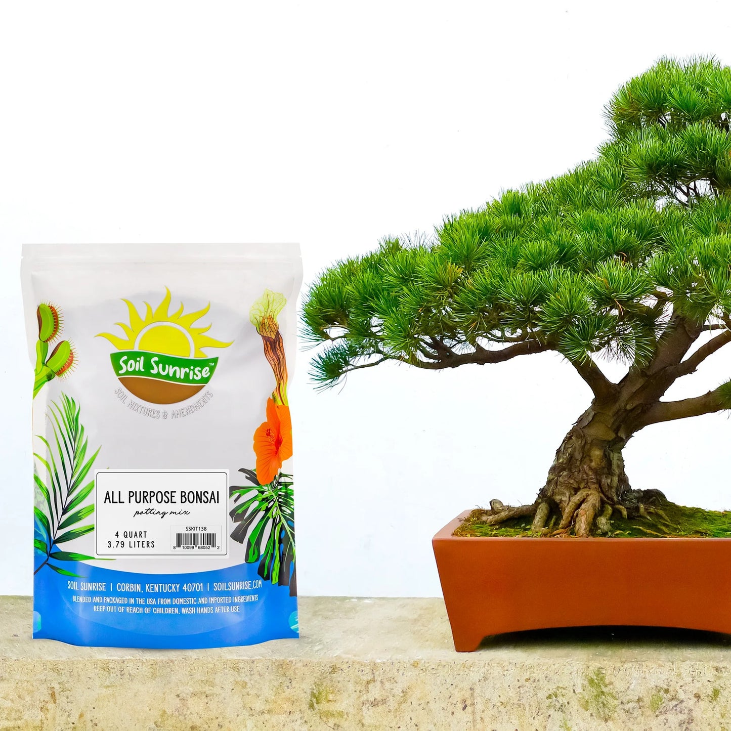 All-Purpose Bonsai Potting Mix (4 Quarts), All-Natural Organic Nutrient-Rich Bon