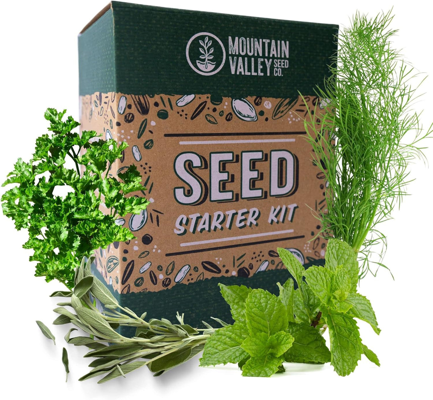 Culinary Indoor Herb Garden Starter Kit | Deluxe Herb Seeds | 12 Non-Gmo Varieti