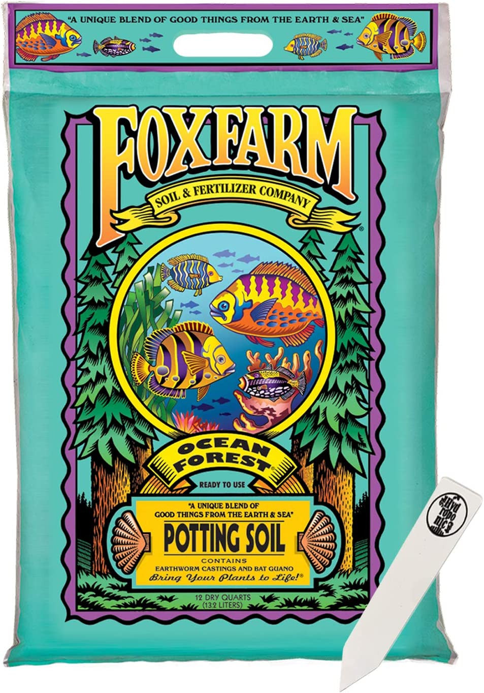 Foxfarm Ocean Forest Potting Soil Mix Indoor Outdoor for Garden and Plants | Pla