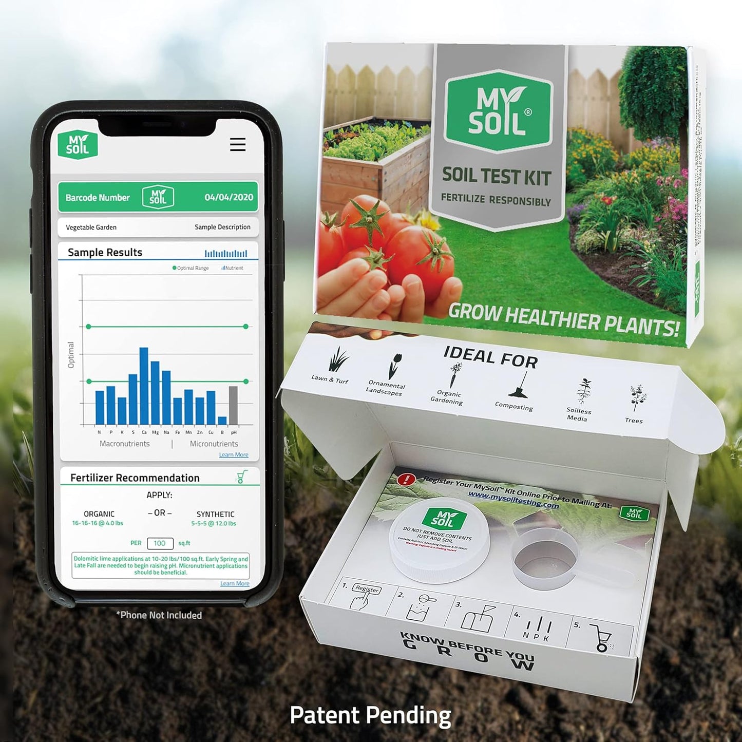 Mysoil - Soil Test Kit PRO Pack | Grow the Best Lawn & Garden | Complete & Accur