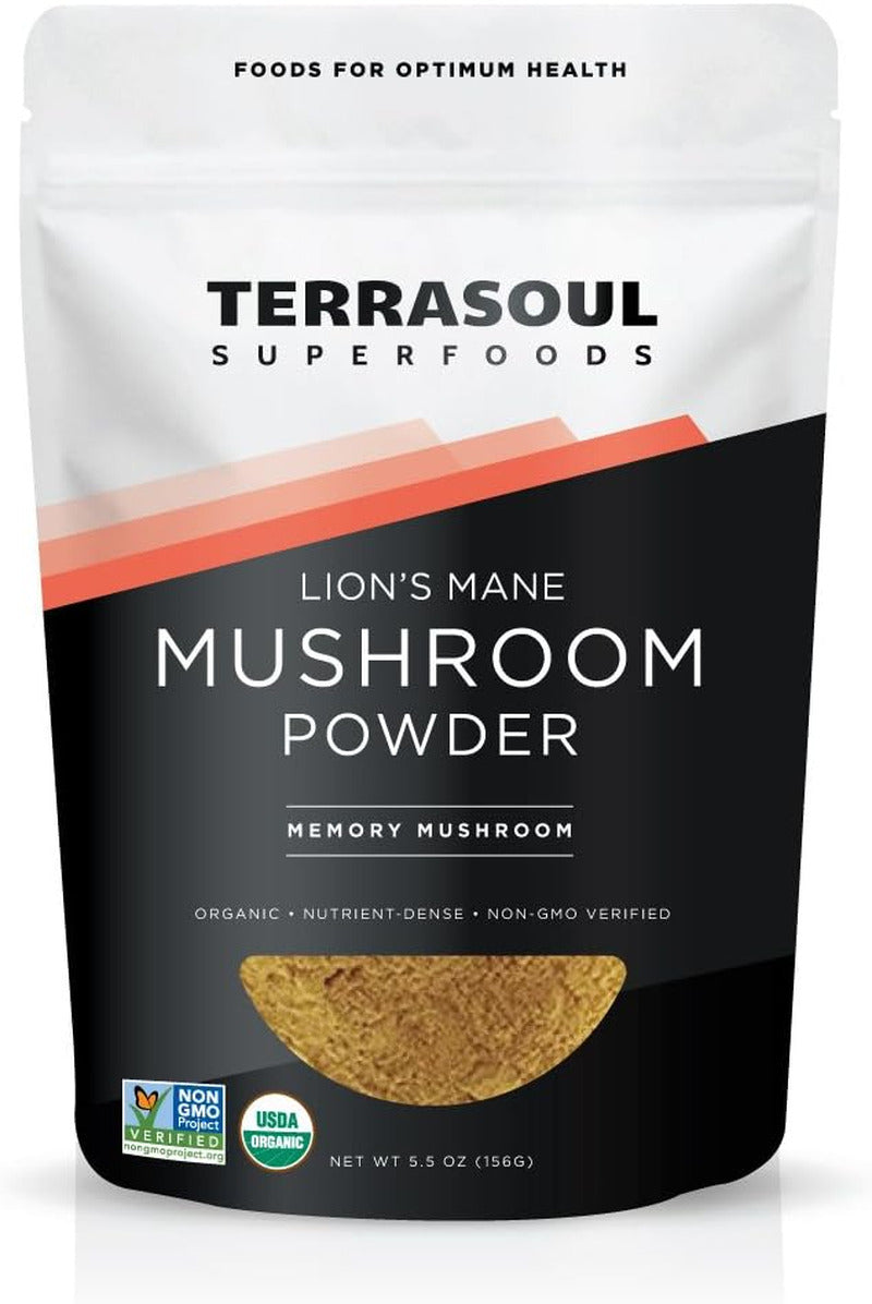 Organic Lion'S Mane Mushroom Powder (4:1 Extract), 5.5 Ounces