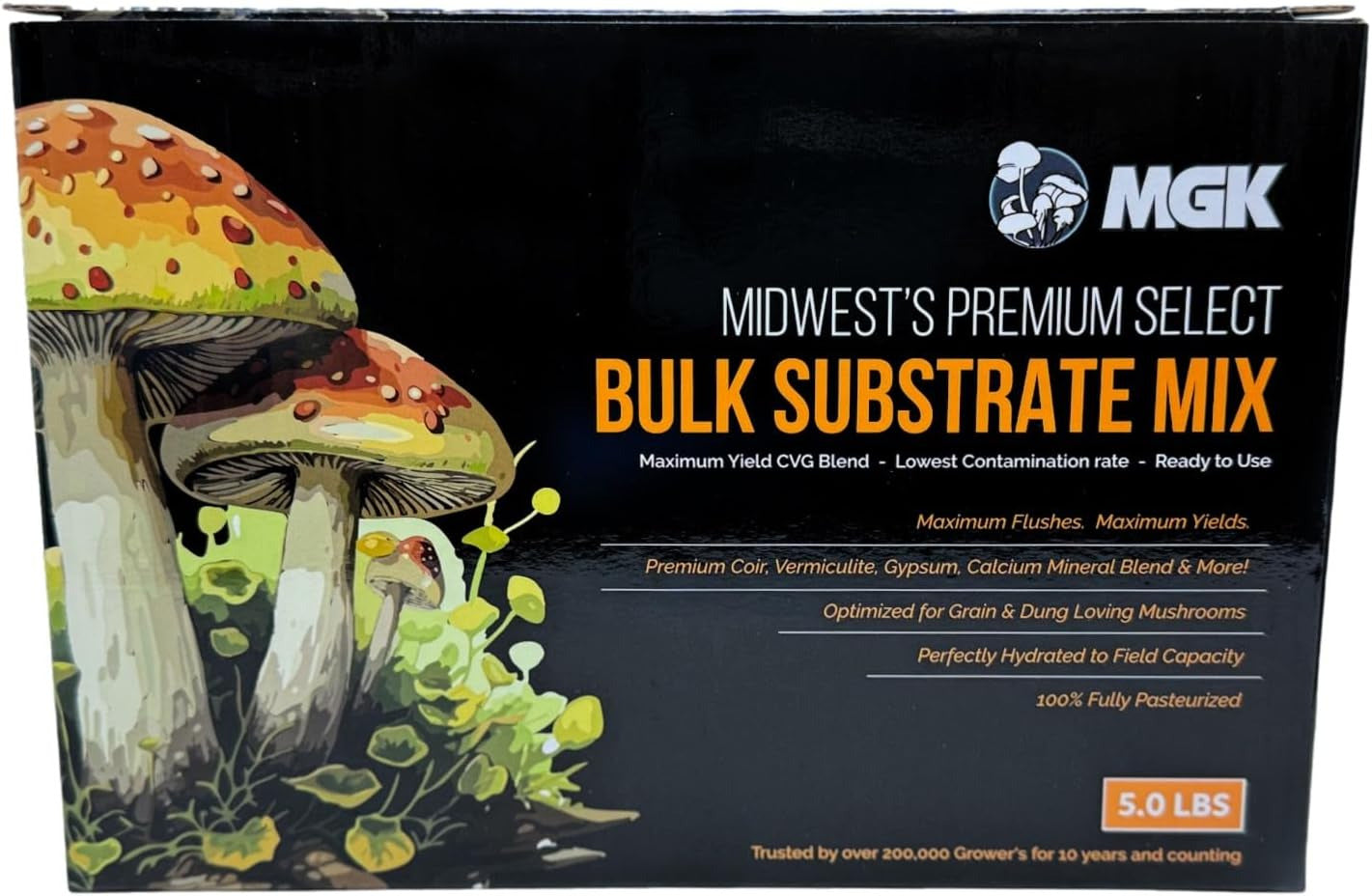 Premium Bulk Mushroom Substrate Mix | Fully Pastuerized | Maximum Yield | for Du