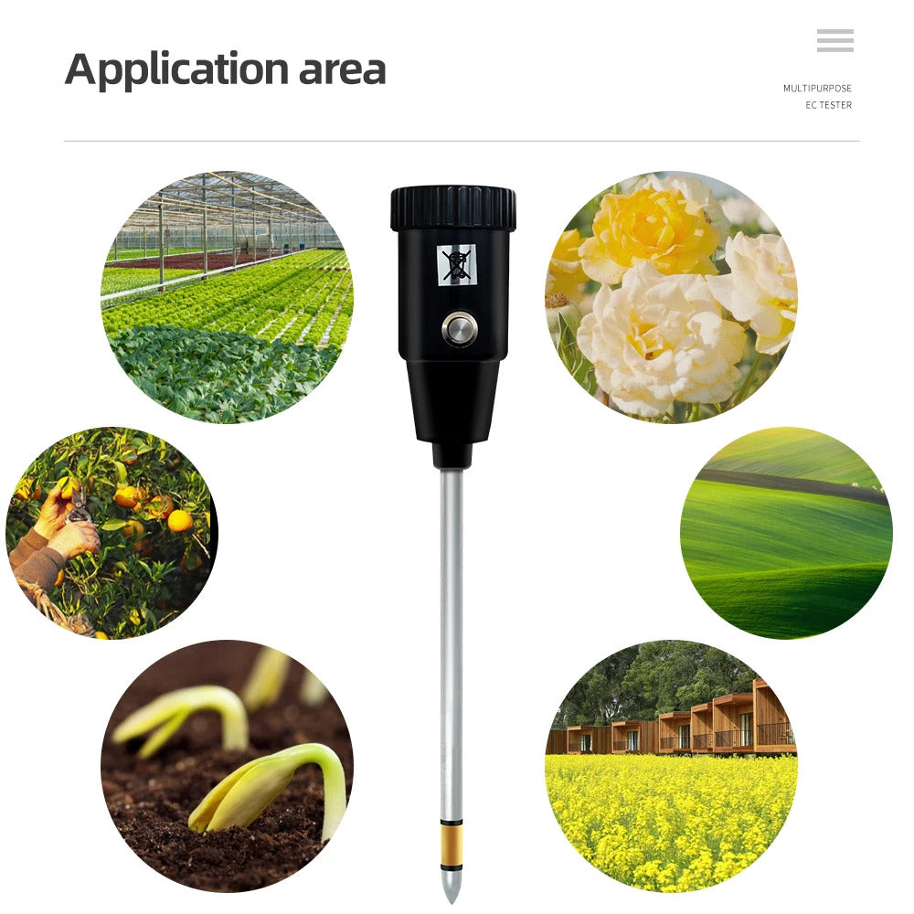 Handheld Soil Ph Tester Ph & Moisture Meter with 295Mm Long Electrode Probe Wate