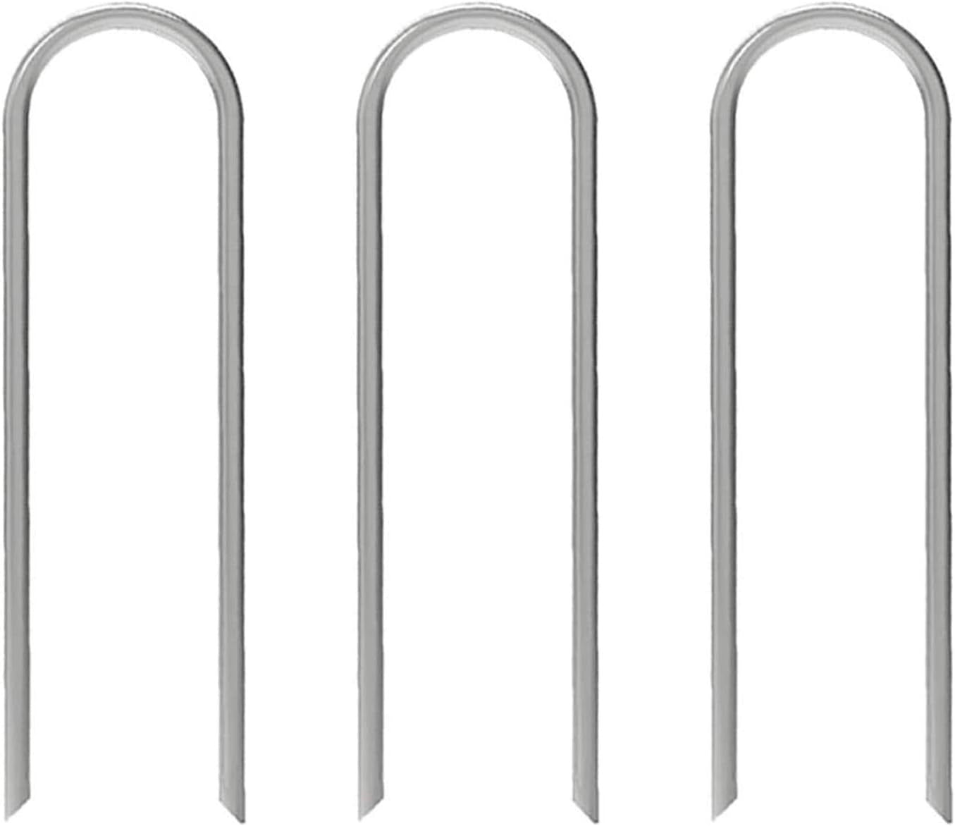 Garden Staples 6 Inch Galvanized 100 Pack Round-Top Drip Hose Stakes Irrigation