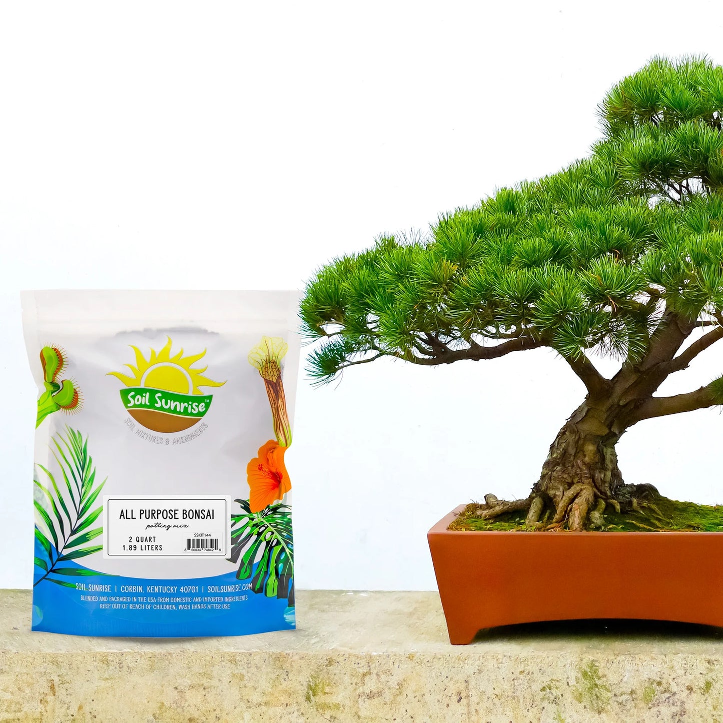 All-Purpose Bonsai Potting Mix (2 Quarts), All-Natural Organic Nutrient-Rich Bon