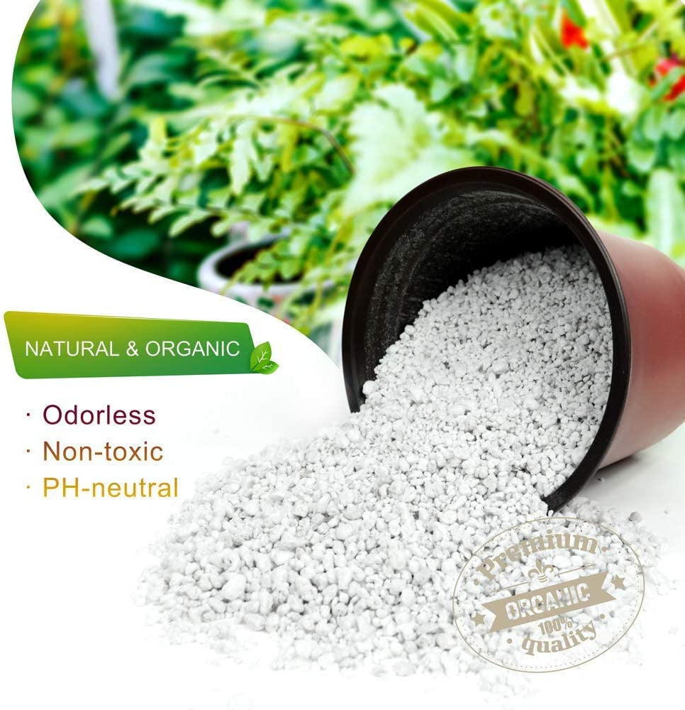 THE VALLEY GARDEN Organic Perlite for All Plants, All Natural Horticultural Soil