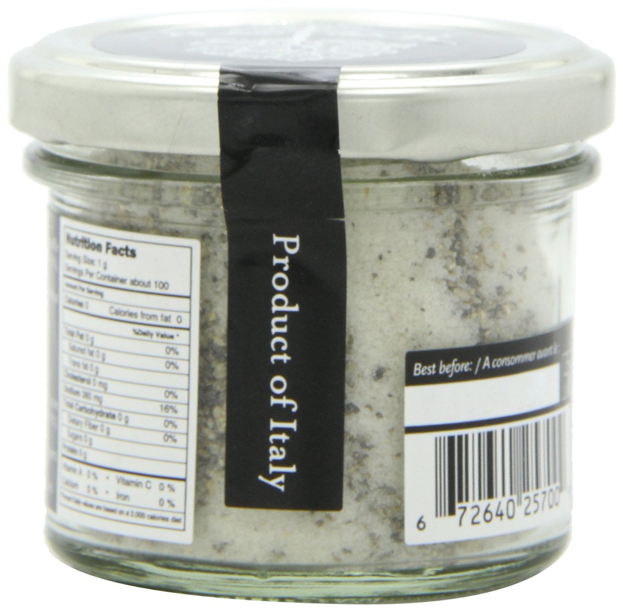 Black Truffle Sea Salt 10% - Truffle Salt for Finishing & Cooking (3.5 Ounces)