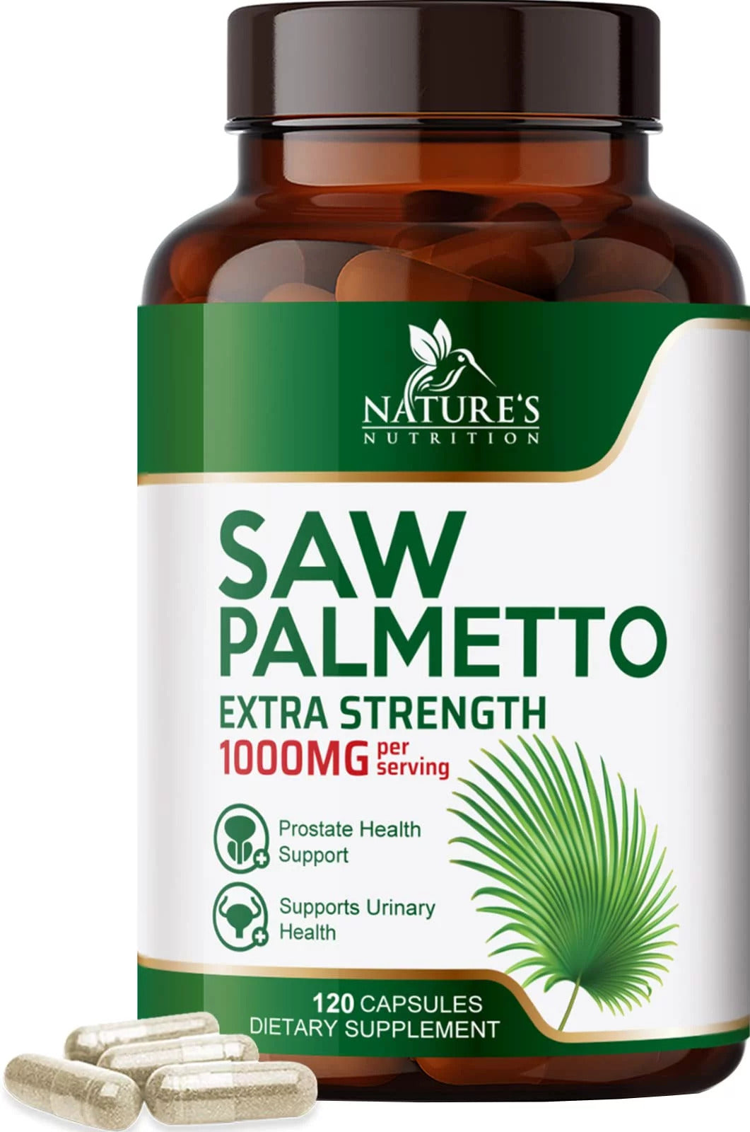 Saw Palmetto Extract Prostate Supplement - 1000 MG Saw Palmetto Supplement, Natu