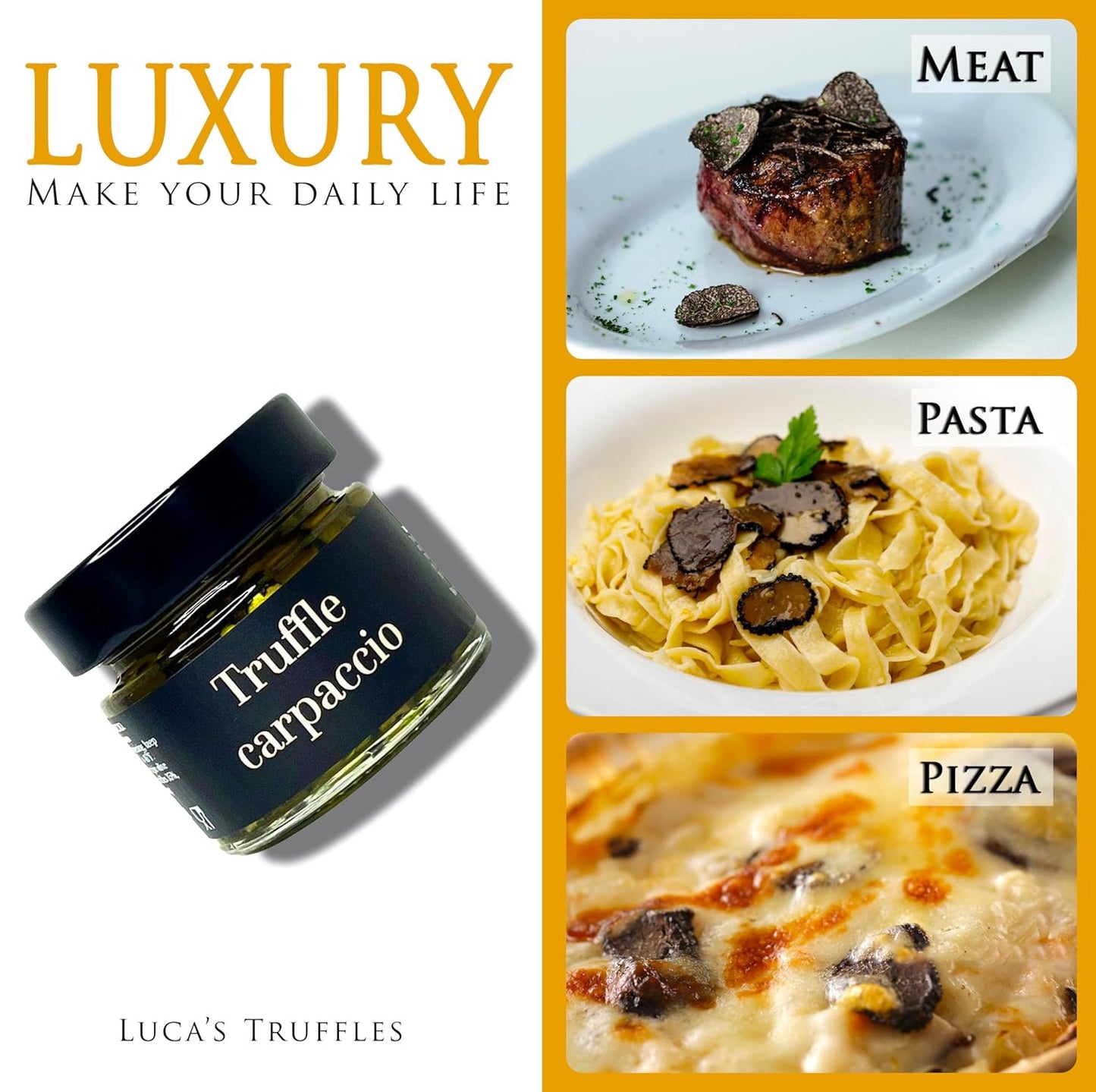 Luca’S Truffles 100% Italian Black Summer Truffle Carpaccio (500G) – Fresh Black