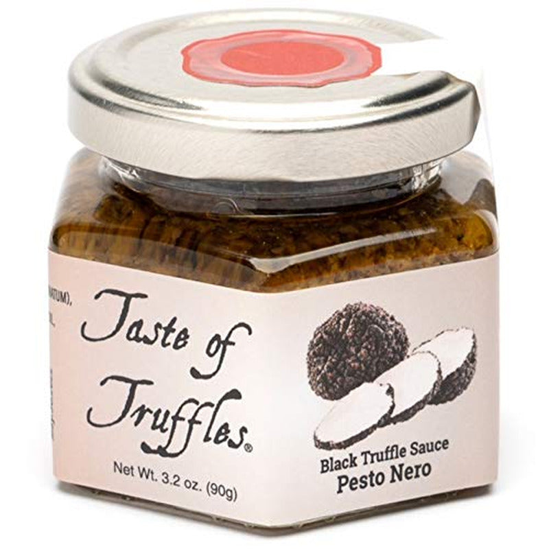 Black Truffles and Mushrooms Sauce - Black Truffle Pesto Nero Wt. 3.2 Oz(90G) Fa