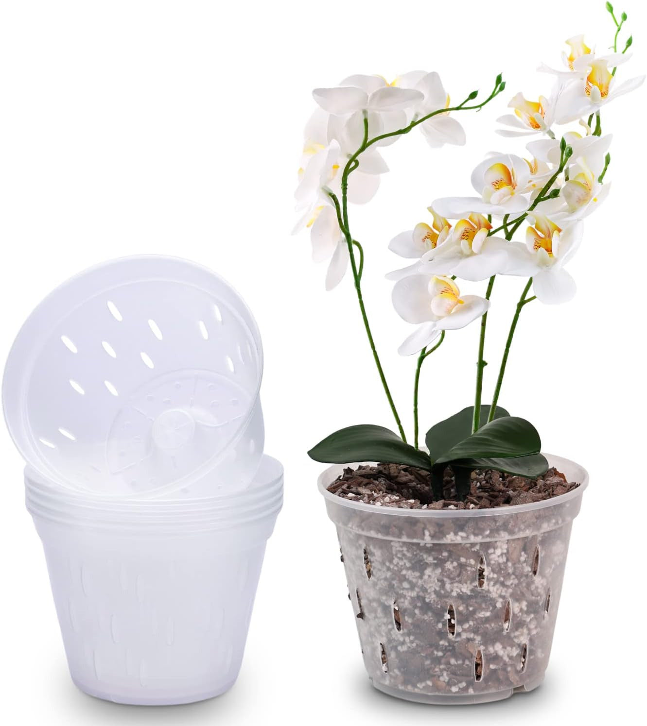 Orchid Pots with Holes Clear Orchid Pot Plastic Plant Pot Flower Pots Outdoor an