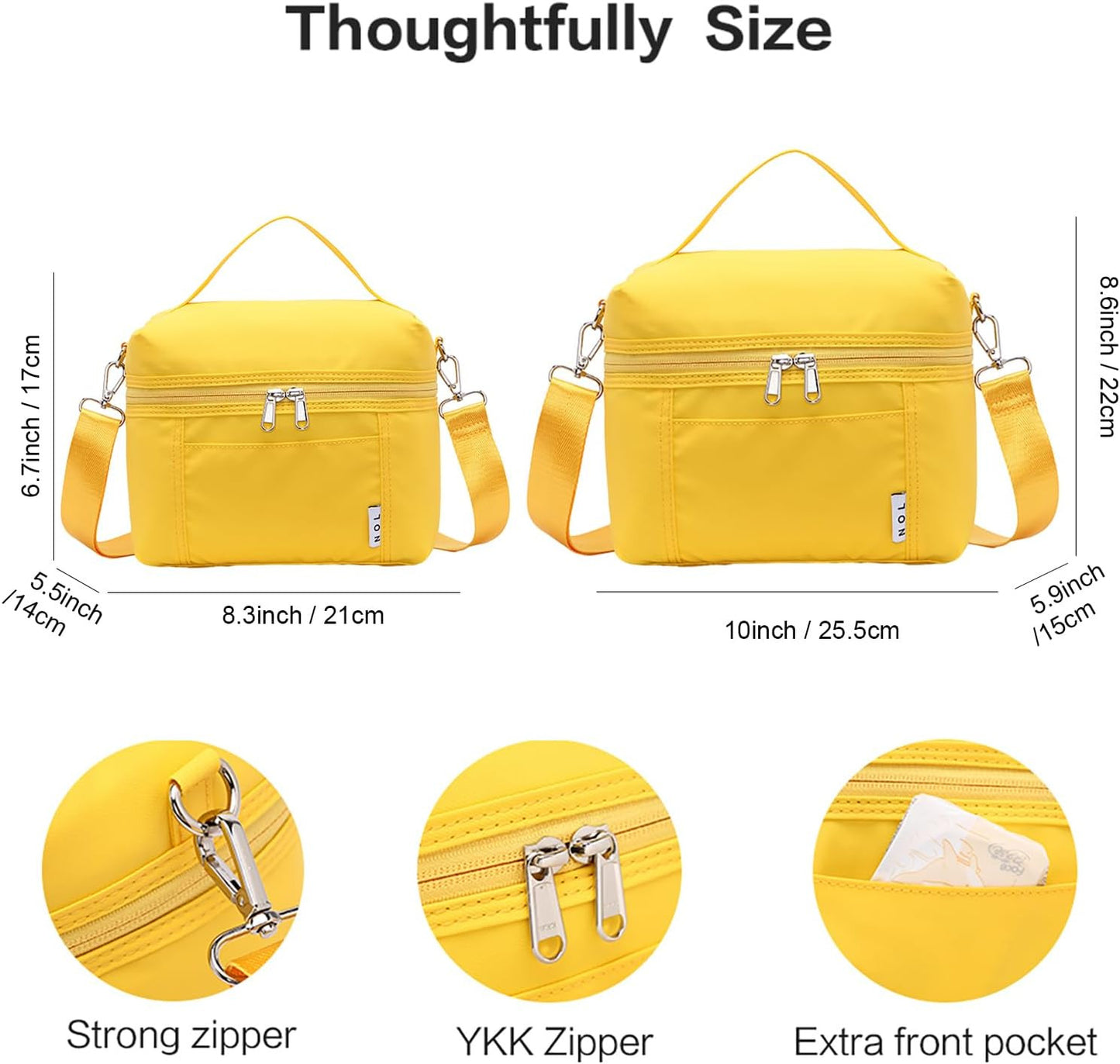 Insulated Lunch Bags for Women Cooler Bag Lightweight Nylon Waterproof Lunch Box