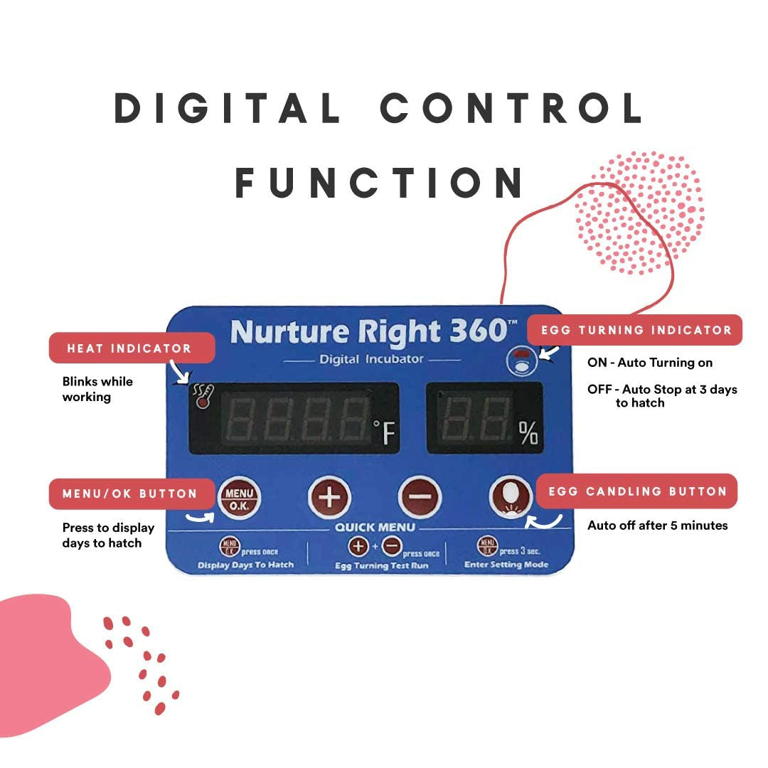 Manna Pro  Nurture Right Egg Incubator for Hatching Chicks - Holds 22 Eggs - Aut