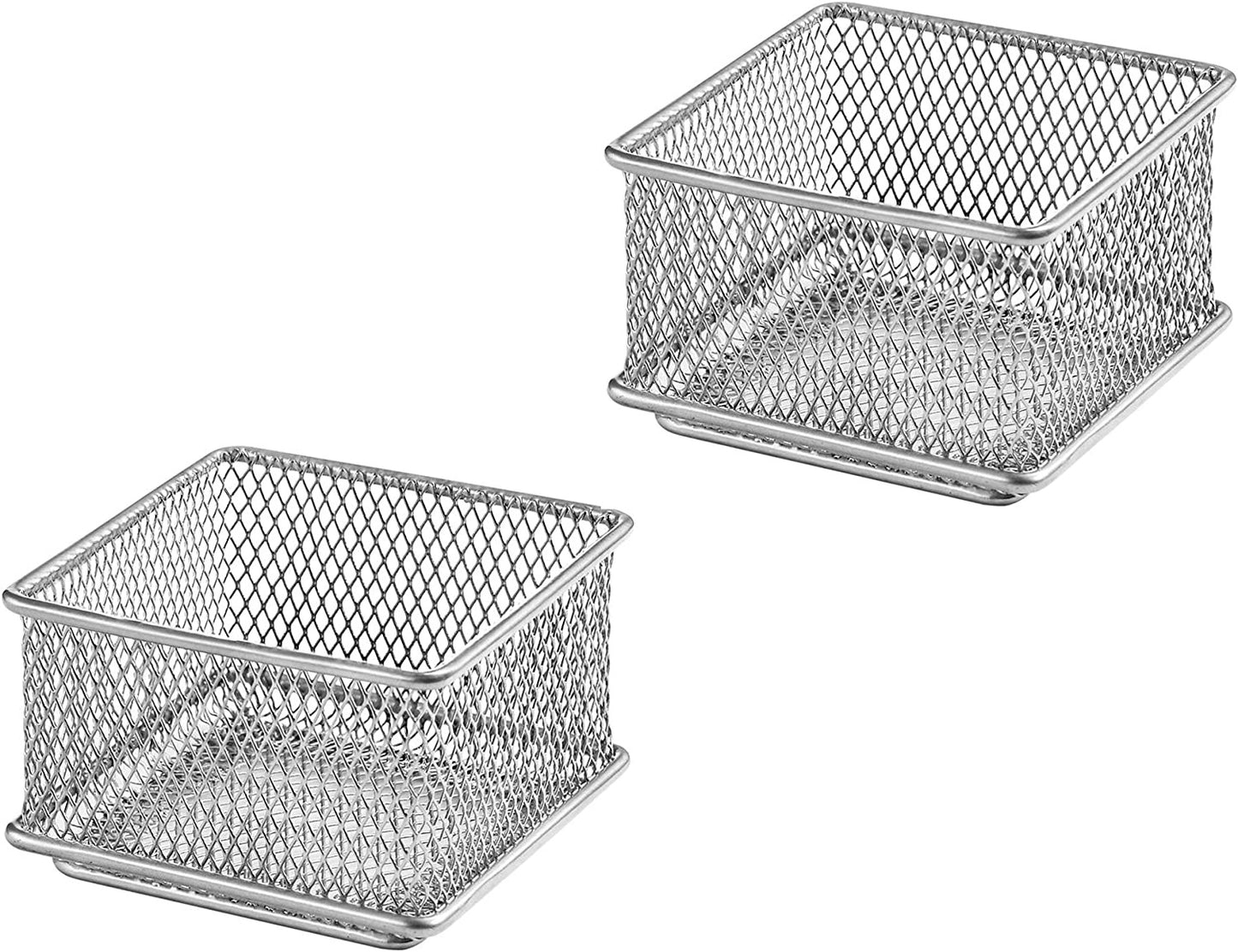 Silver Mesh Drawer Cabinet and or Shelf Organizer Bins, School Supply Holder Off