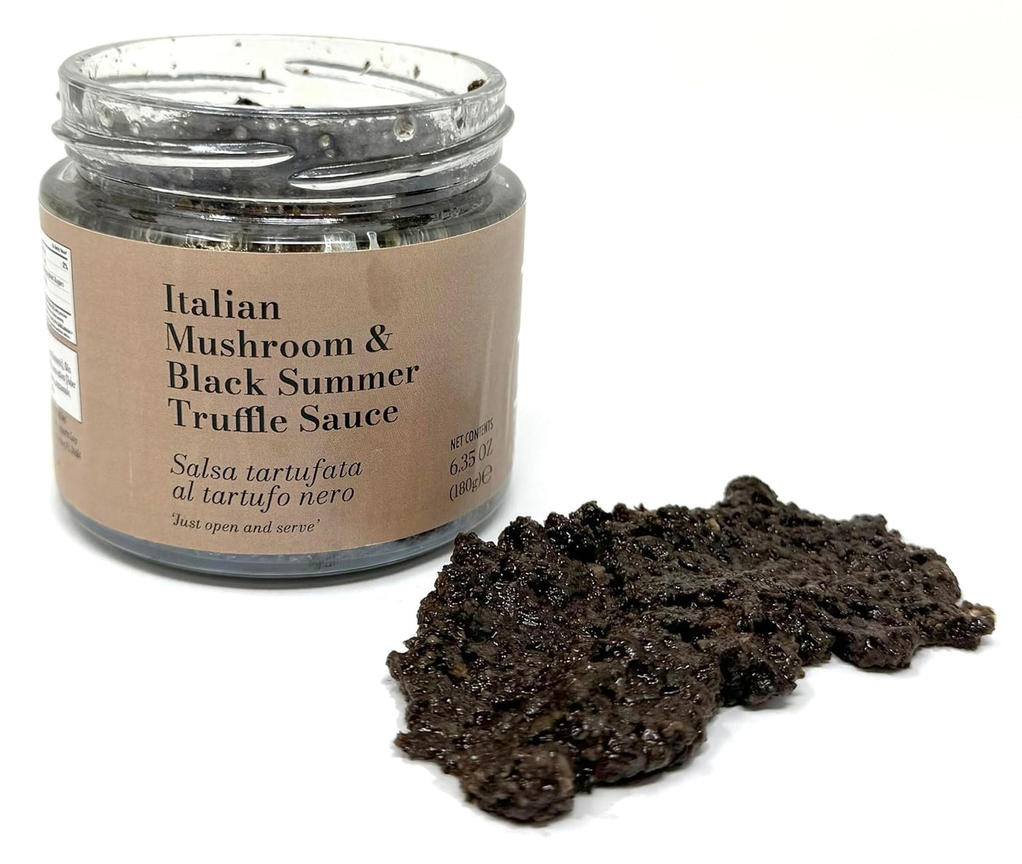 Italian Mushroom and Black Truffle Sauce, Black Truffle Pate Made in Italy 6.35