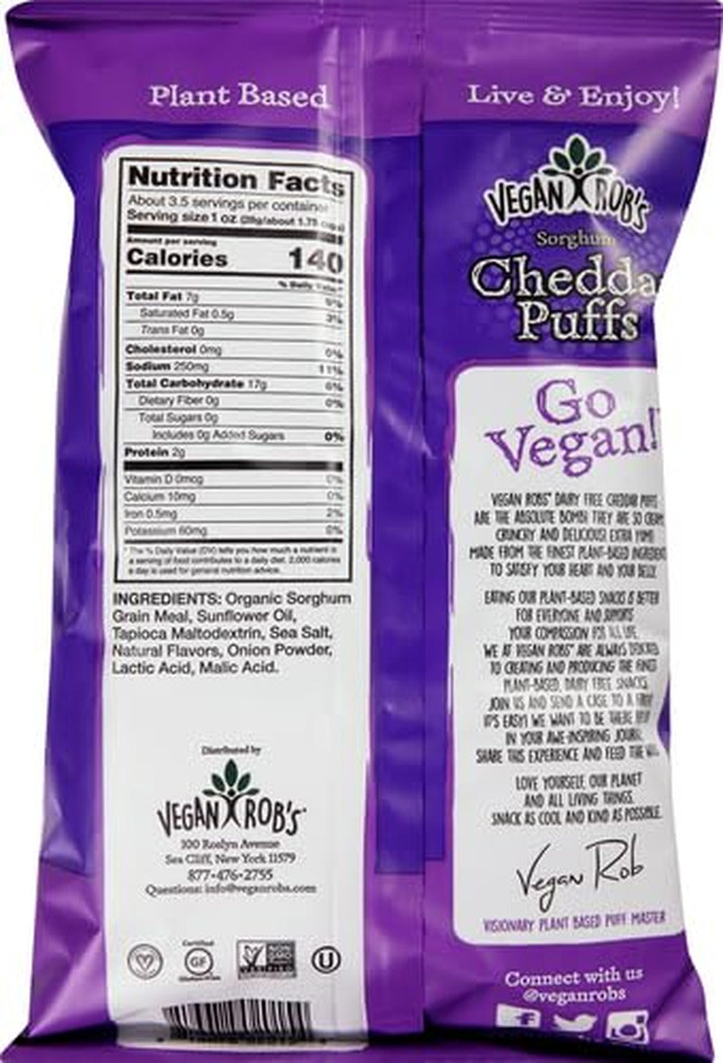 Dairy Free Cheddar Puffs, 3.5 Oz