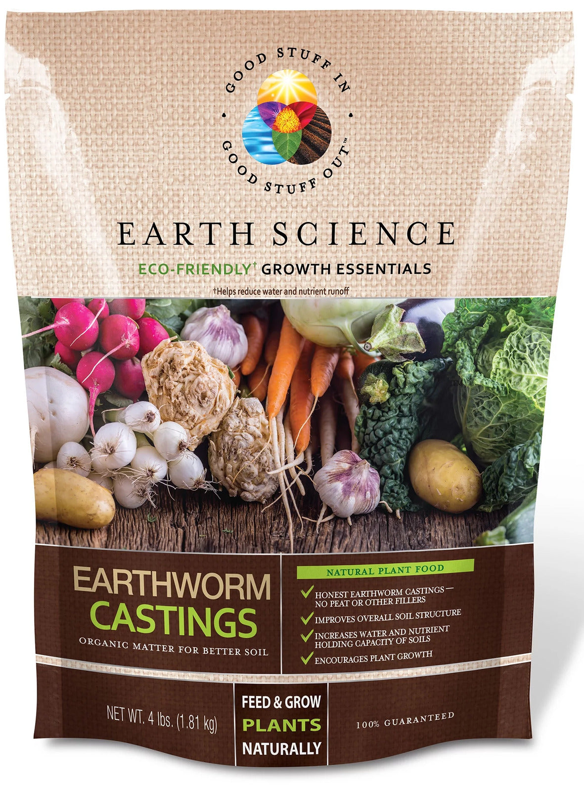 100% Pure Earthworm Castings Plant Food, 4 Lb