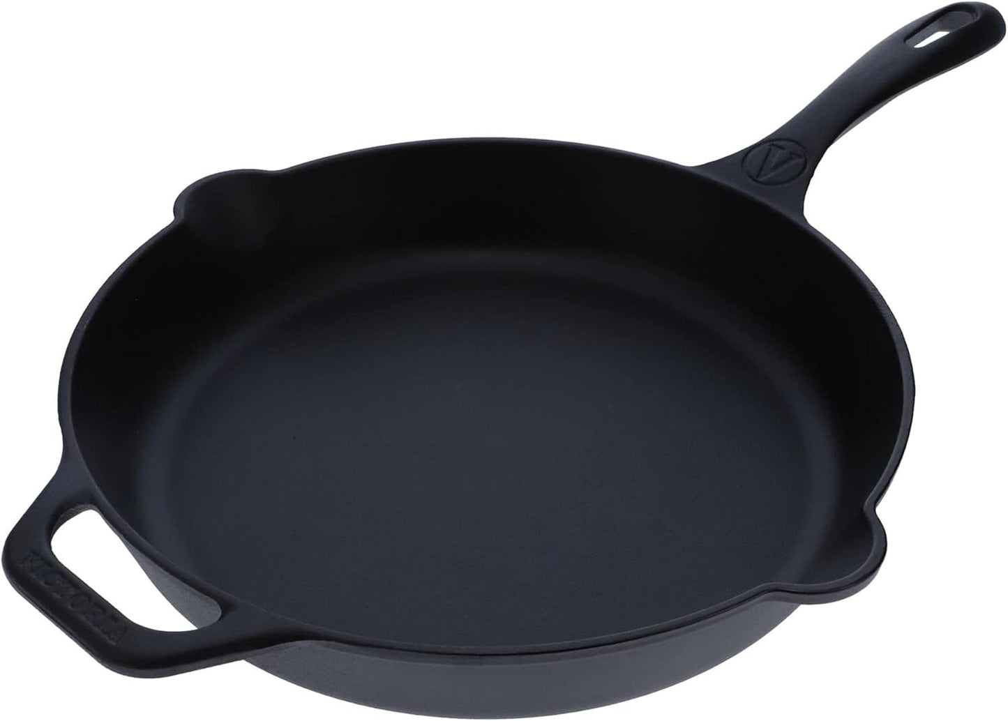 Cast Iron Skillet Large Frying Pan with Helper Handle Seasoned with 100% Kosher