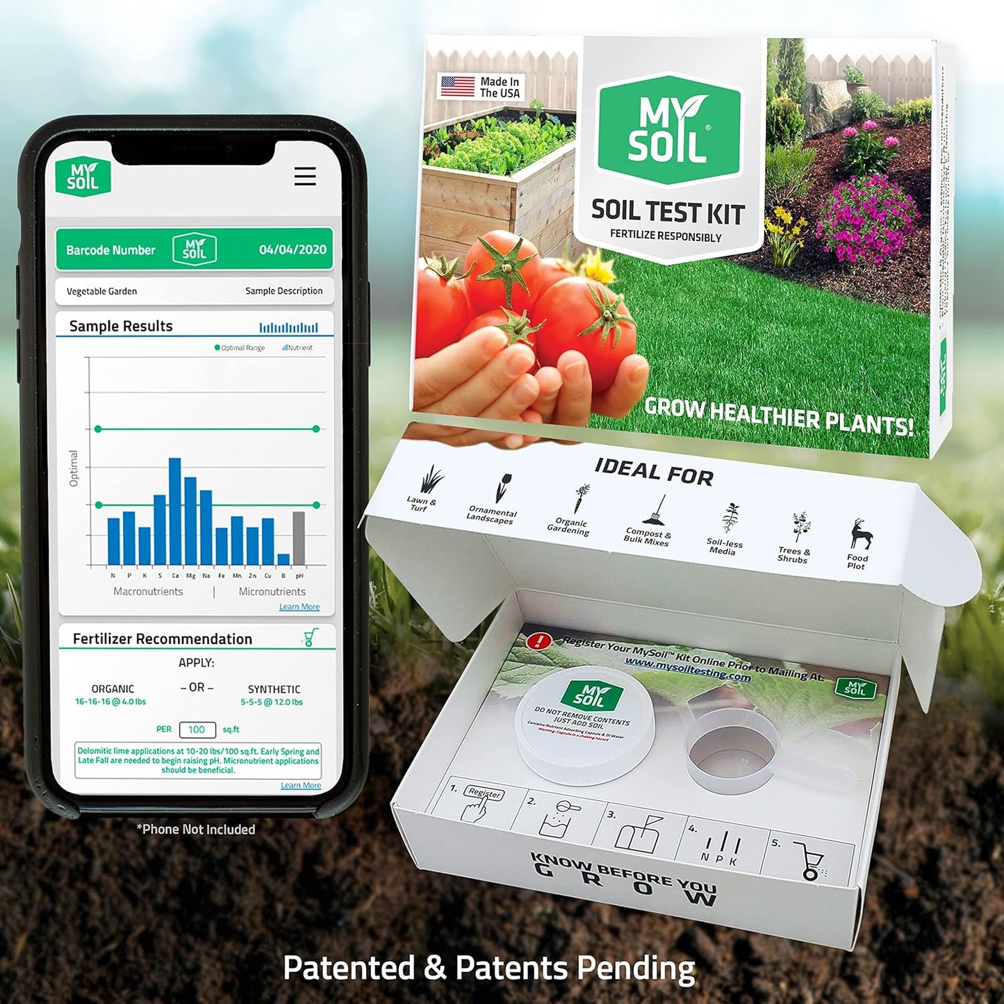 Mysoil - Soil Test Kit | Grow the Best Lawn & Garden | Complete & Accurate Nutri