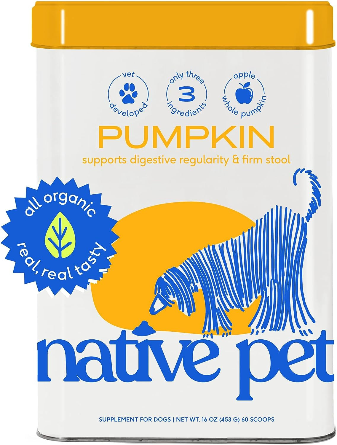 Organic Pumpkin for Dogs - All-Natural Pumpkin Powder for Dog Digestive Support