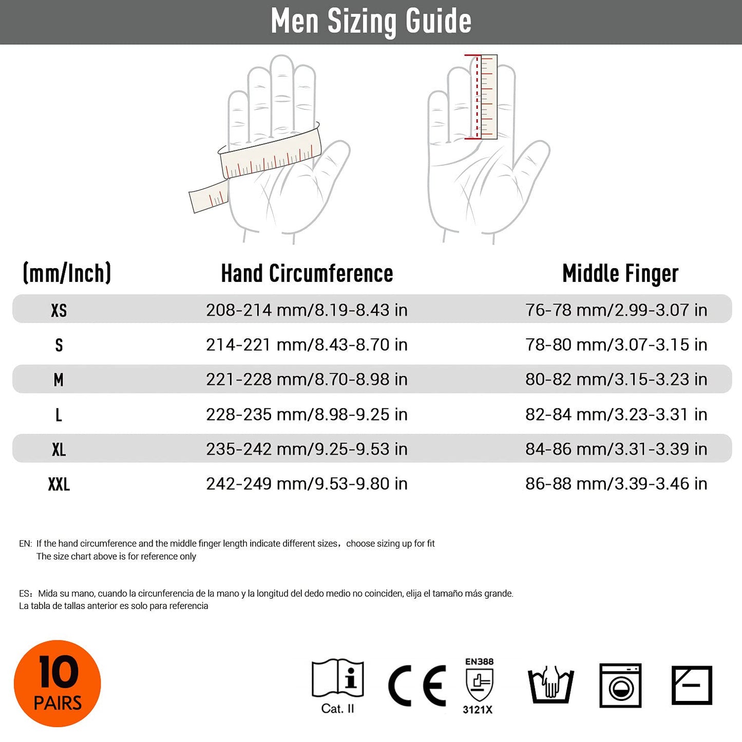 10-Pairs Safety Work Gloves, Gardening Gloves, Polyurethane Coated, Dipping Glov