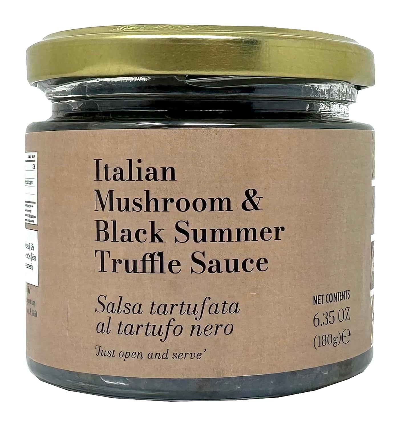 Italian Mushroom and Black Truffle Sauce, Black Truffle Pate Made in Italy 6.35