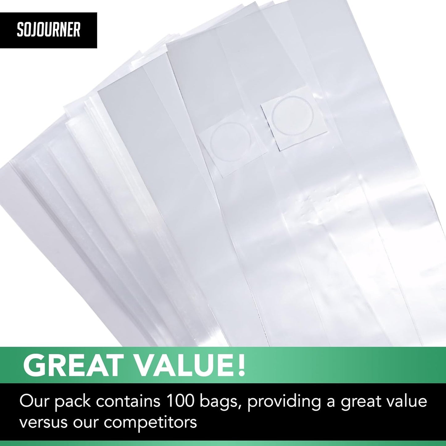 Mushroom Grow Bags (100 Pk) - Mushroom Spawn Bags - 6 Mil Thick, Autoclave Bags,