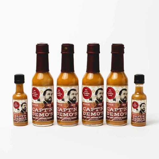 CAPTAIN Demo'S QUAD-DRUFFLE TRUFFLE Red Hot Pepper Sauce - Four Bottle Pack with