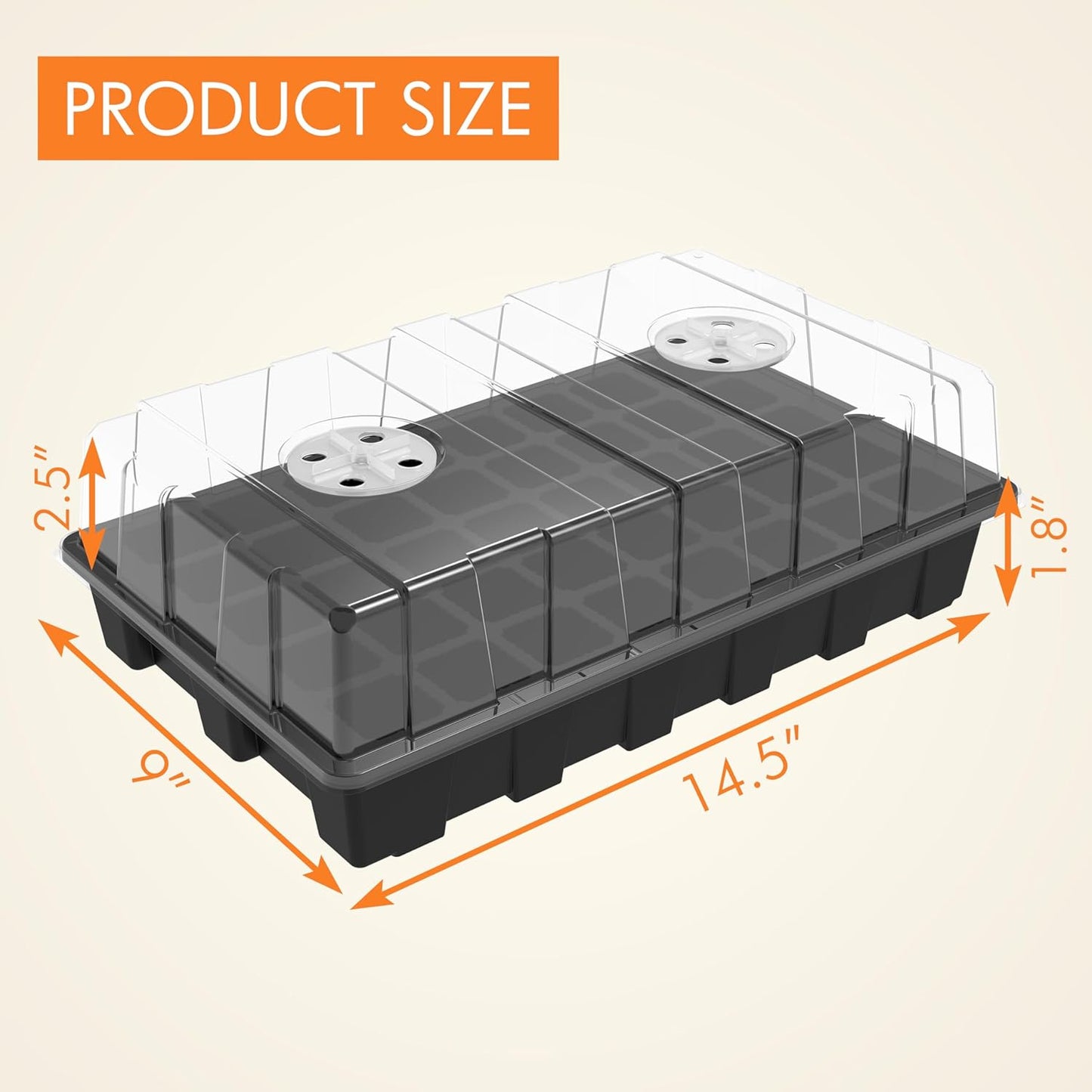 5-Set Seed Starter Tray Kits, Plant Germination Trays, Seed Starting Trays with