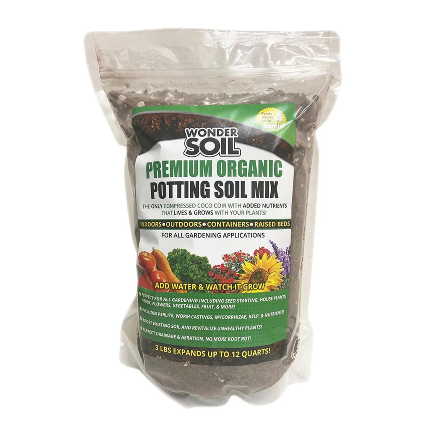 3 Pound Premium Organic Potting Soil Mix Amendment for Plants