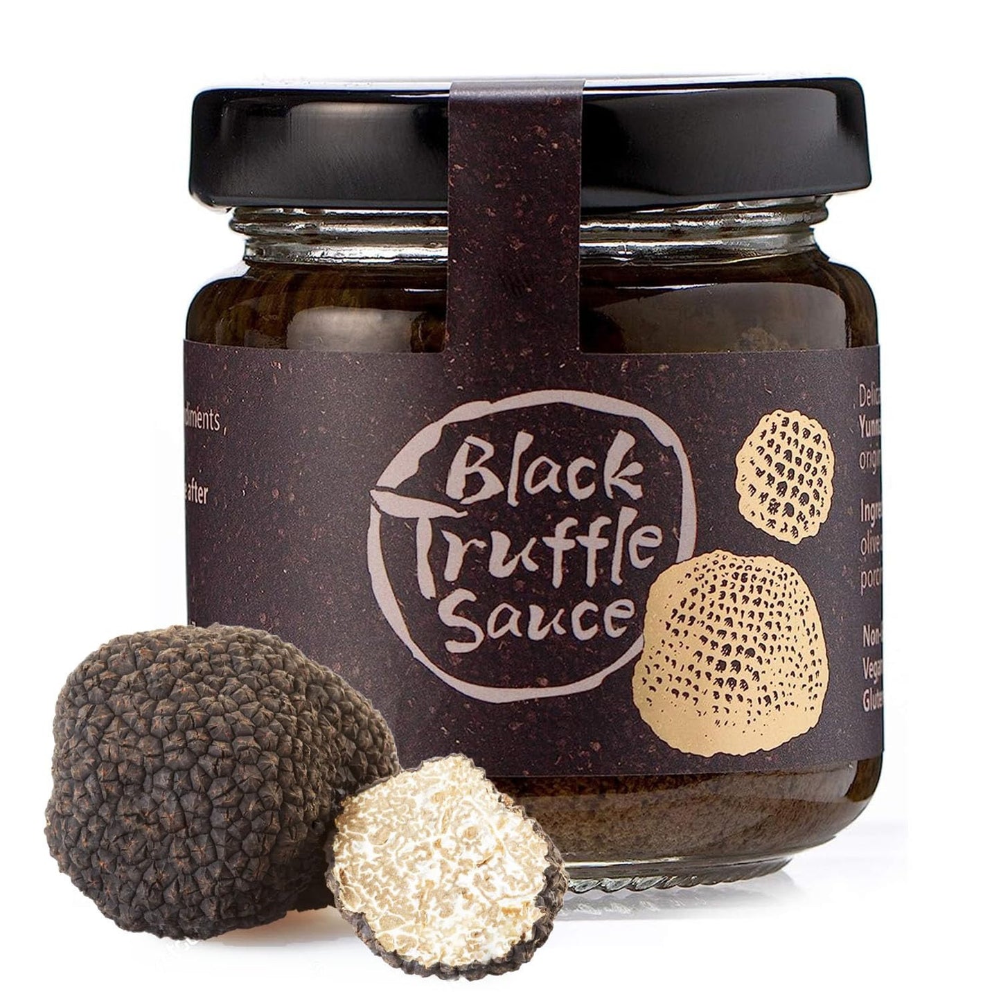 Black Truffle Paste - 3.17 Oz Vegan Pesto Pasta Sauce Seasoning in Extra Virgin