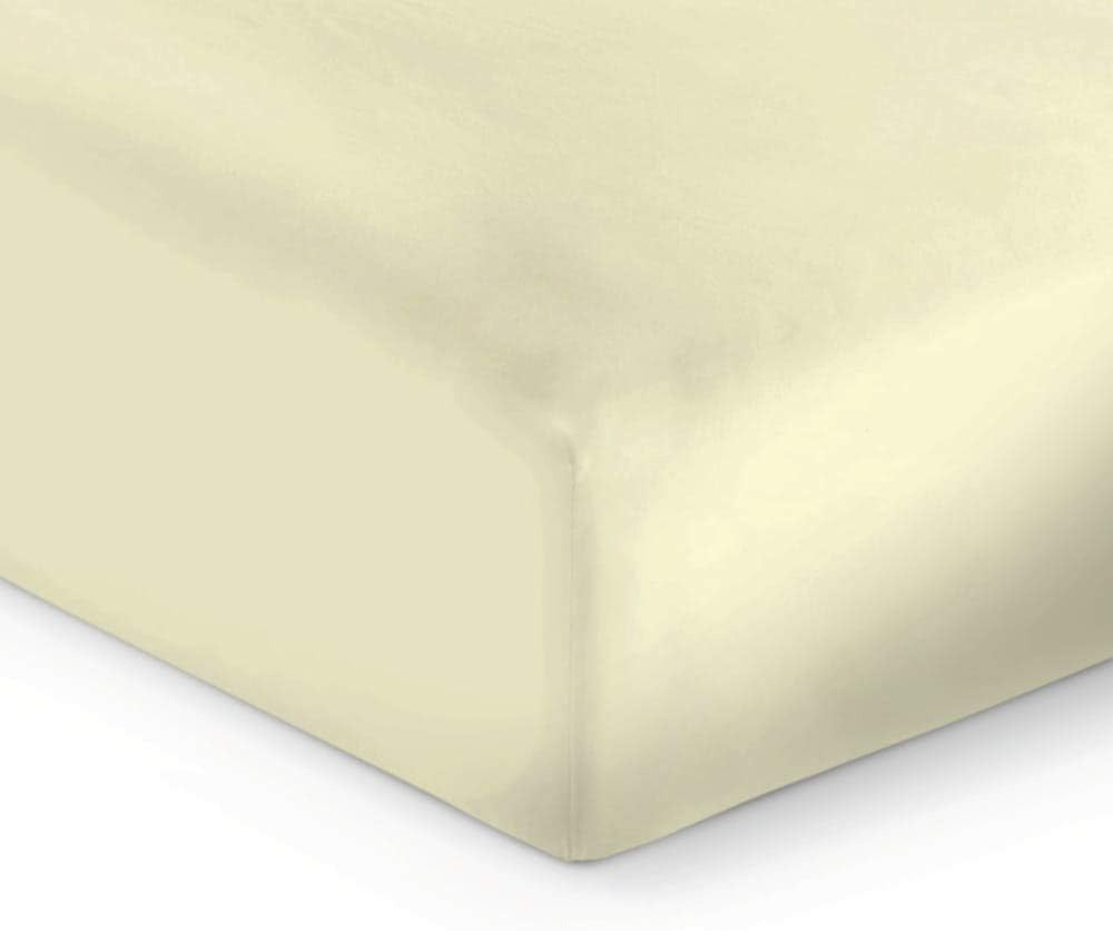 , Twin Bed Sheet - 100% Organic Cotton Fitted Sheet - 300 Thread Count, Fitted S