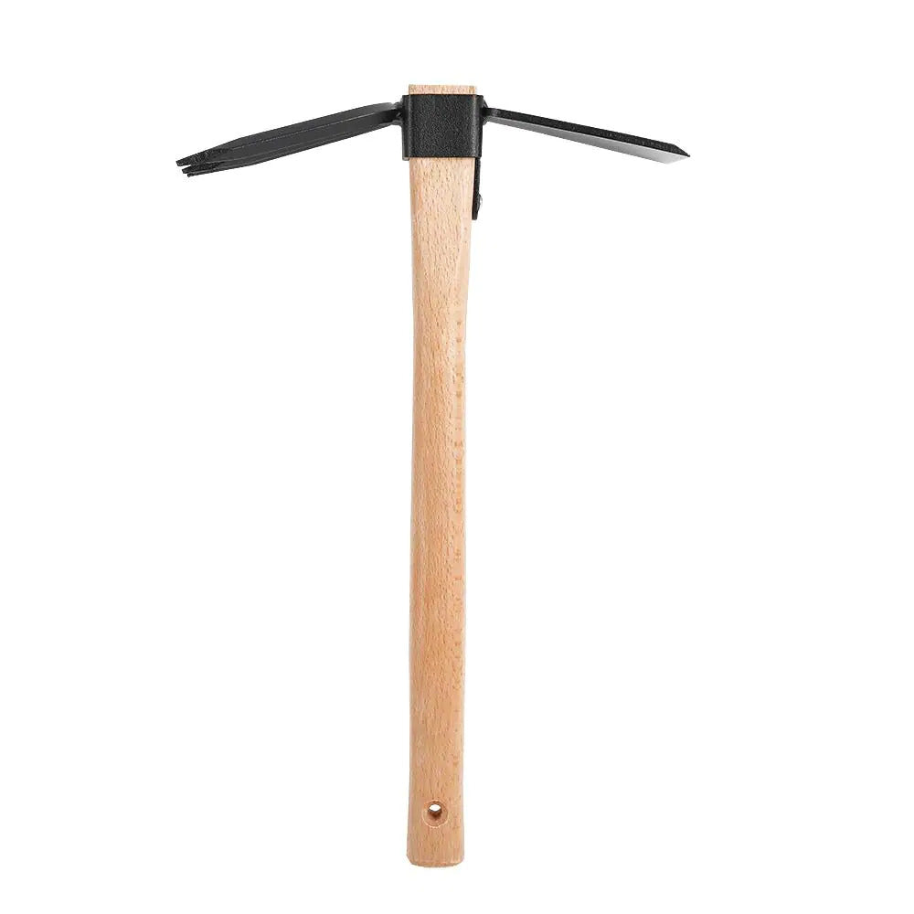 14-2/5 In. Wood Handle Digging Hoe/Cultivator Combo