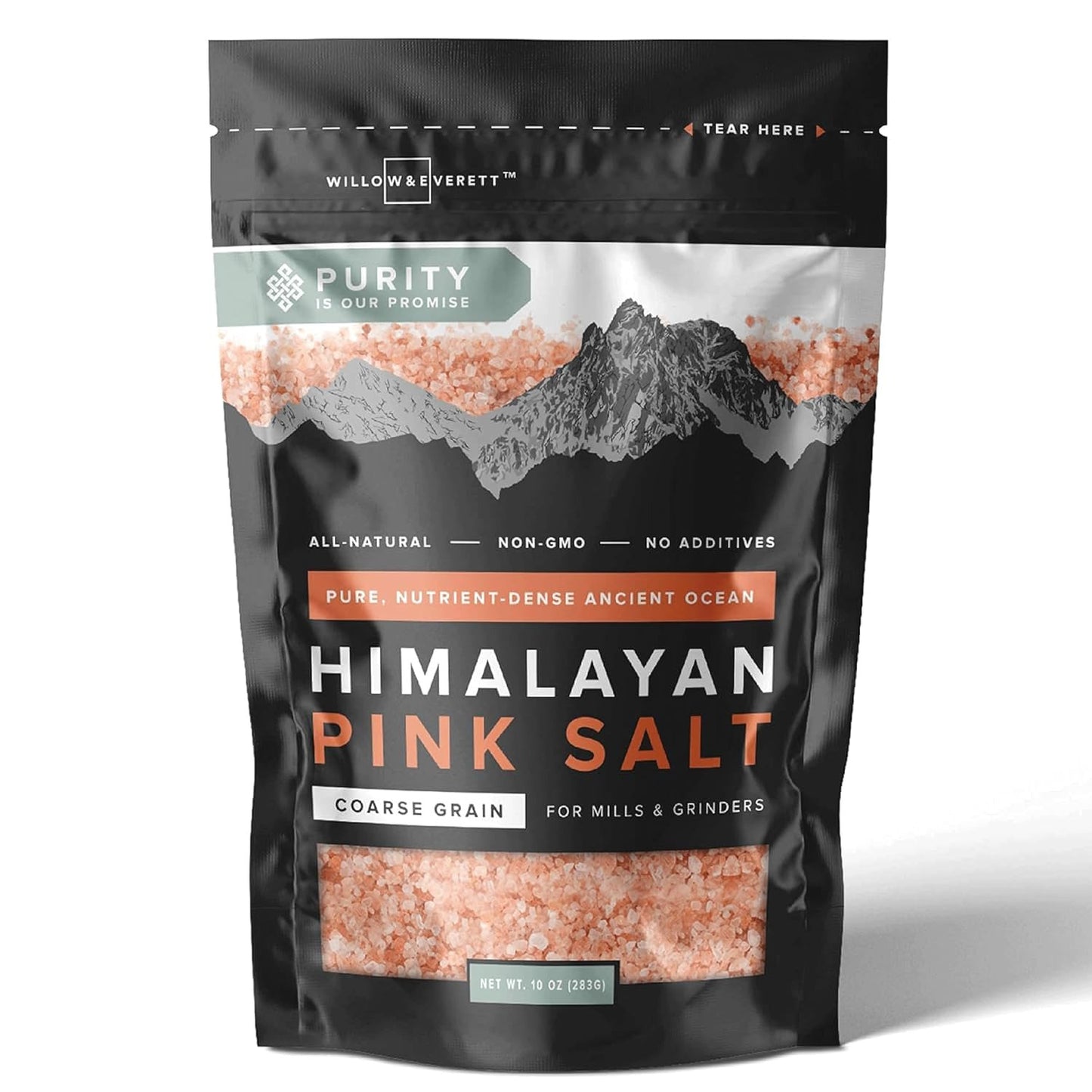 Himalayan Pink Salt – Coarse Grain for Grinder Refill, 10Oz / 283G – Easy Pour S