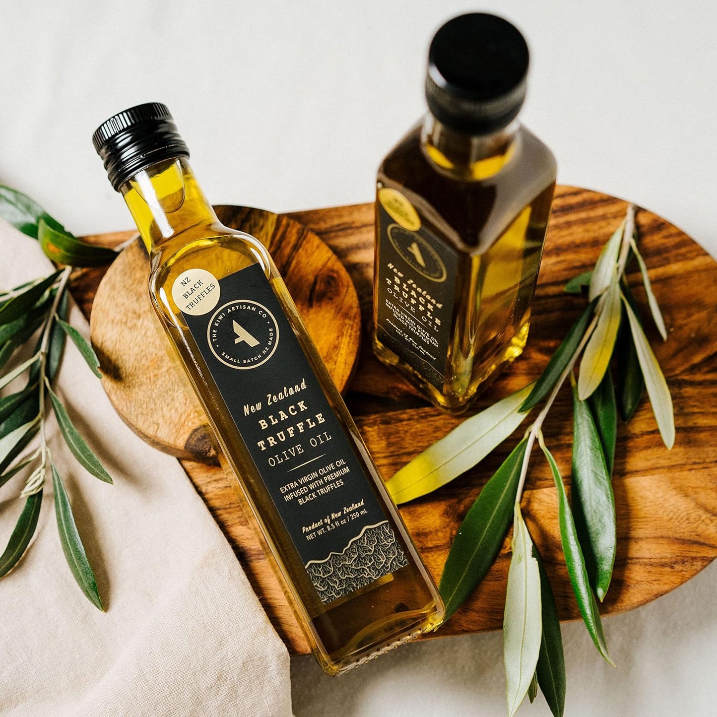 Black Truffle Oil, Infused Olive Oil, Gourmet Cooking Oil, Real Truffle Shavings