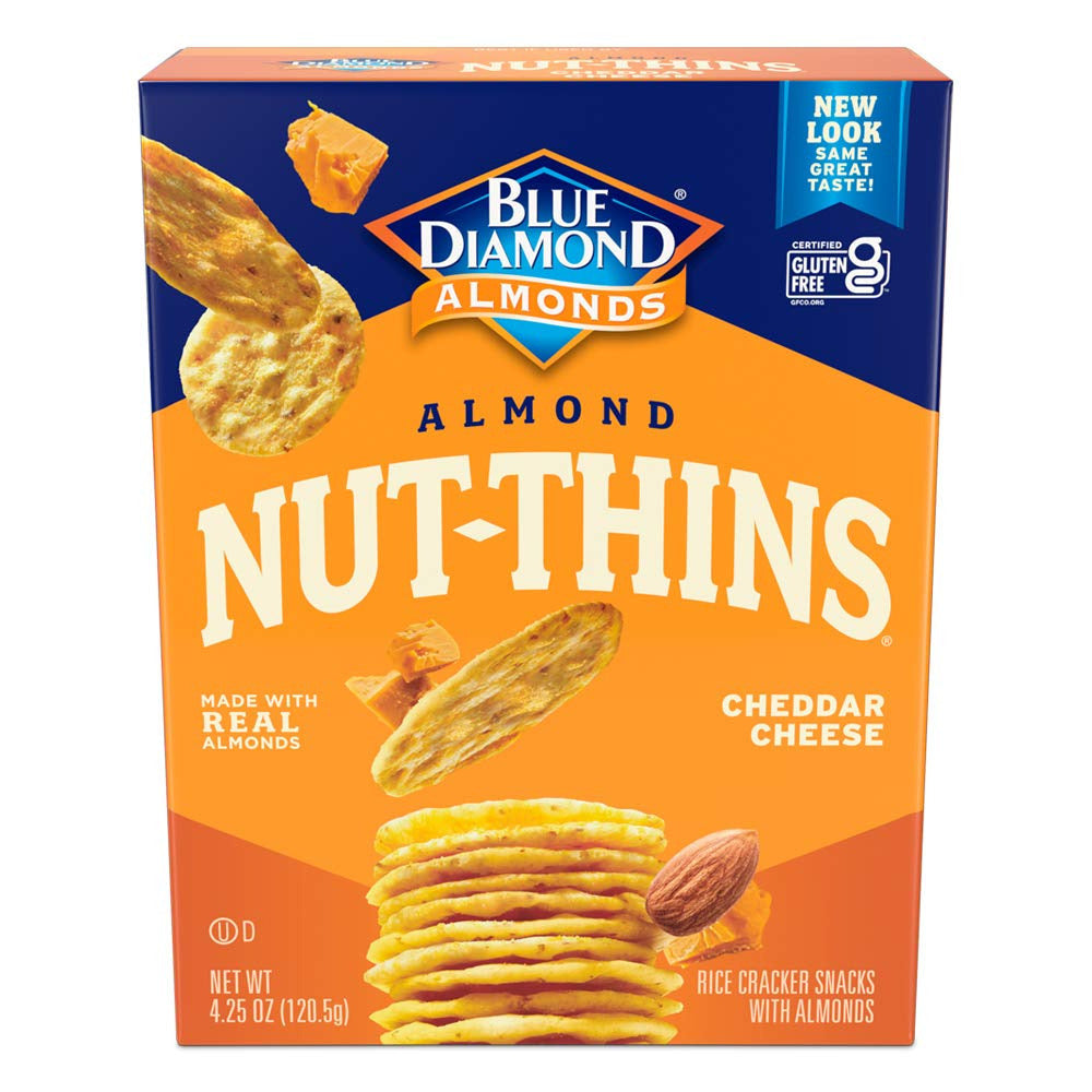 Blue Diamond Almond Nut Thins, Cheddar Cheese, 4.25 Oz