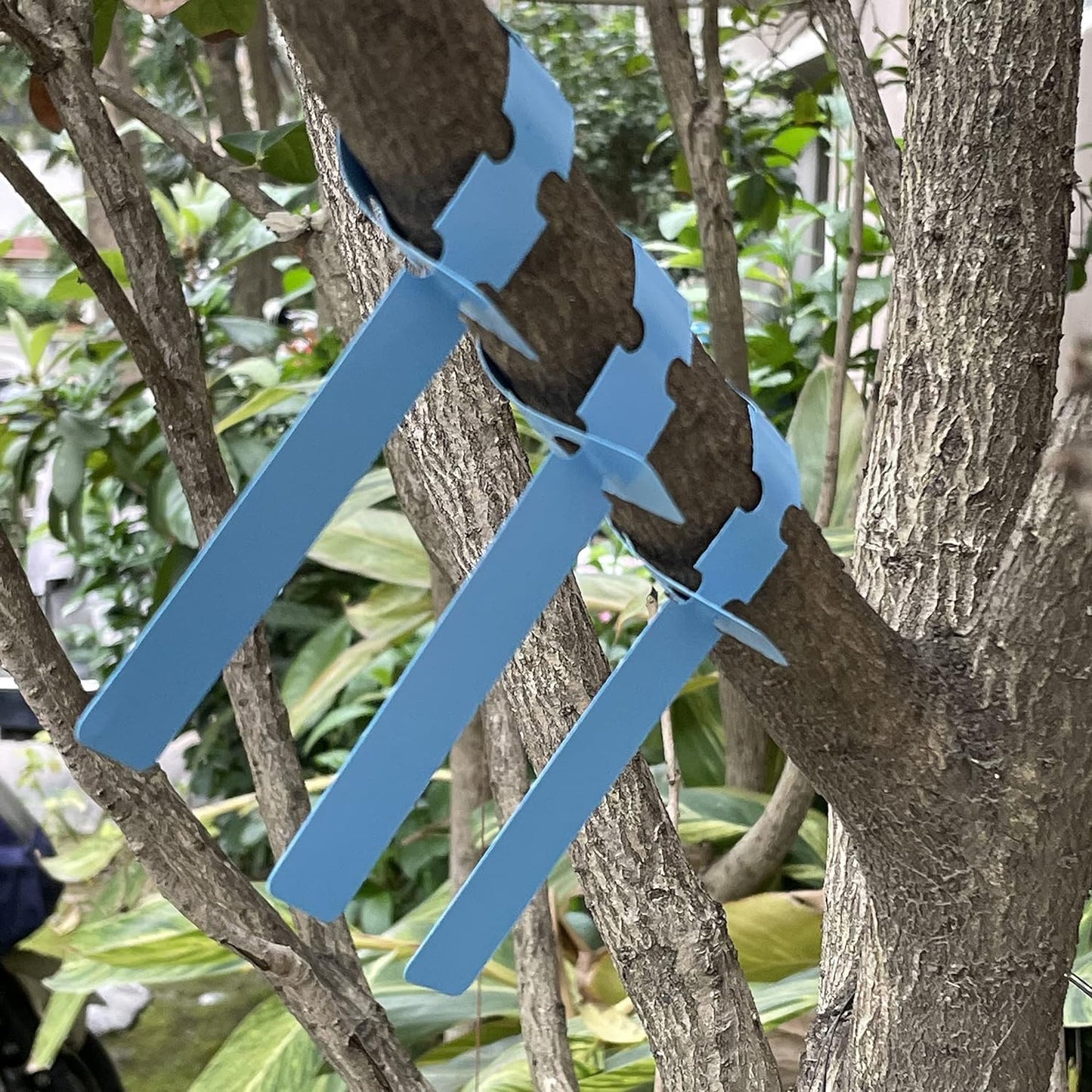 200 Pcs Blue Plastic Plant Tags with a Marker Pen, Wrap around Hanging Tree Tags