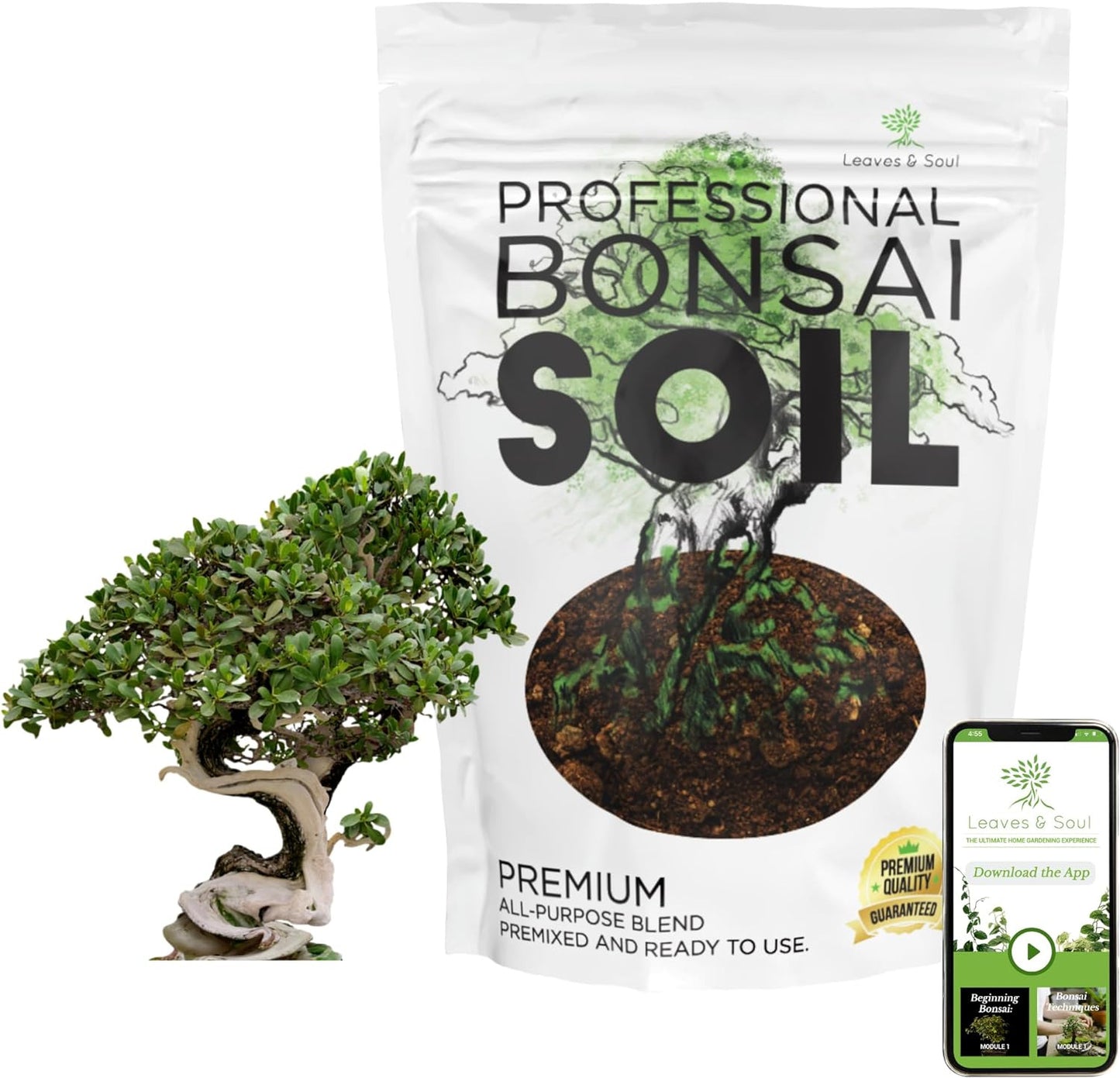 Bonsai Soil Premium All Purpose Blend | Pre-Mixed Ready to Use for Fast Drainage