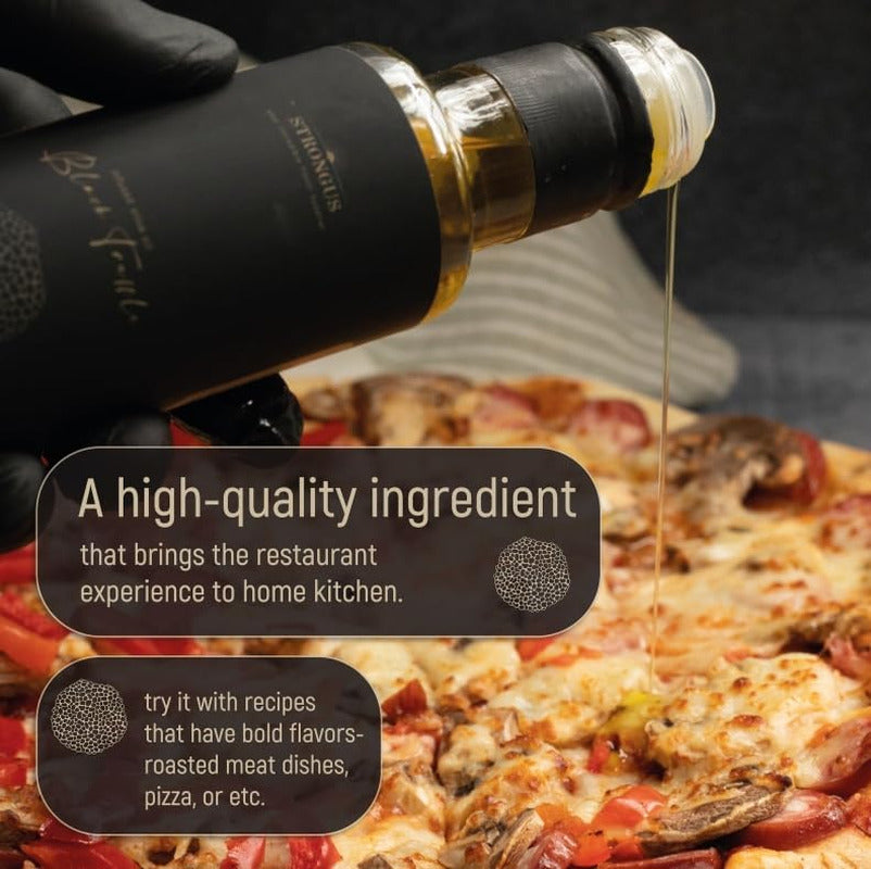 Black Truffle Oil - Truffle-Infused Olive Oil with No Artificial Ingredients - T