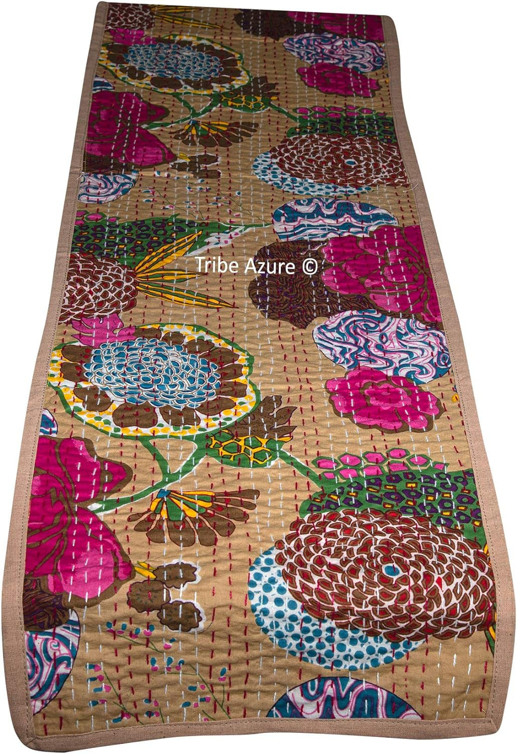 Table Runner Cotton 12" X 48" Floral Tapestry Boho Bohemian Colorful Coffee Tabl